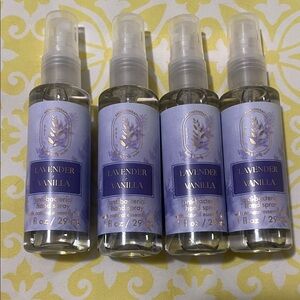 Bath & Body Works 4X Lavender Vanilla Anti-Bacterial Hand Spray Set NWT